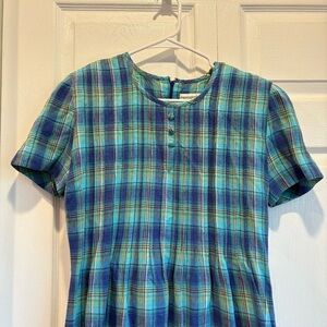 Vintage Jessica Howard Petite Plaid Midi Dress - Size 10P